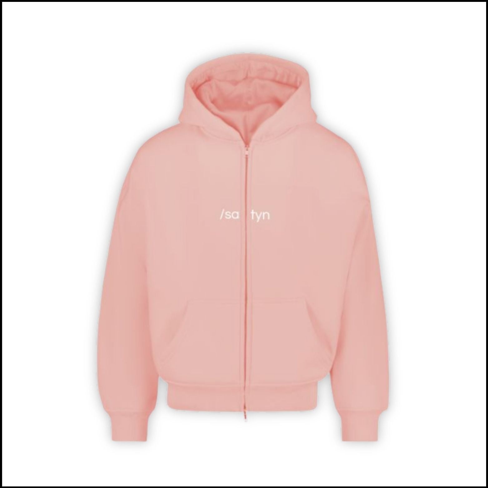 Hoodie Zip /satyn - Rosa Evian - AUSVERKAUFT